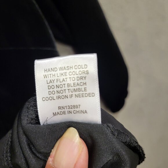 Rose+Olive Velvet Tunic Top Womens Size 1X Sheer Lace Trim 3/4 Sleeve Blouse - Picture 5 of 7